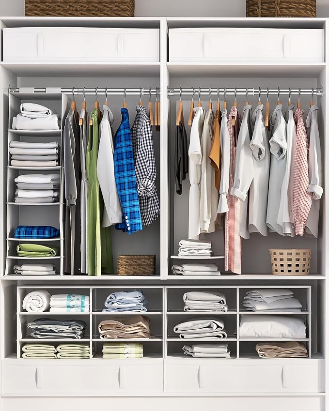 Closet Rods for Hanging Clothes, 17-76 Inch Heavy Duty and Stepless Adjustable - Image 2