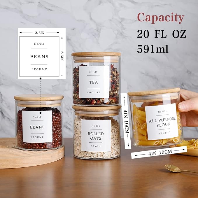 20 OZ Glass Food Storage Jars - Image 4