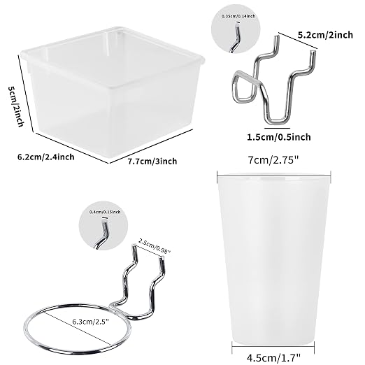 Kuhome 6 Sets Pegboard Bins and Cups - Image 5
