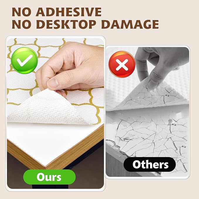Shelf Liners for Kitchen Cabinets 12in x 20FT Non Adhesive Drawer Liner Gold - Image 7
