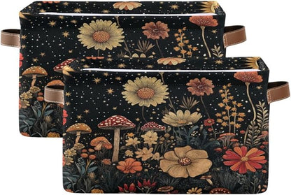 Celestial Garden with Blooming Flowers Stars Storage Bins Box Foldable Shelf by Unknown