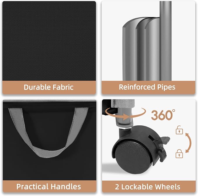 STORAGE MANIAC Rolling Laundry Hamper - Image 5