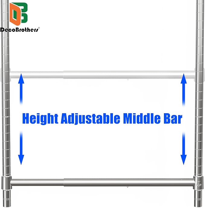 Deco Brothers Adjustable Hanging Closet Rod - Image 4
