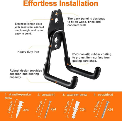 12 Pack Garage Hooks Heavy Duty Utility Steel - Image 3