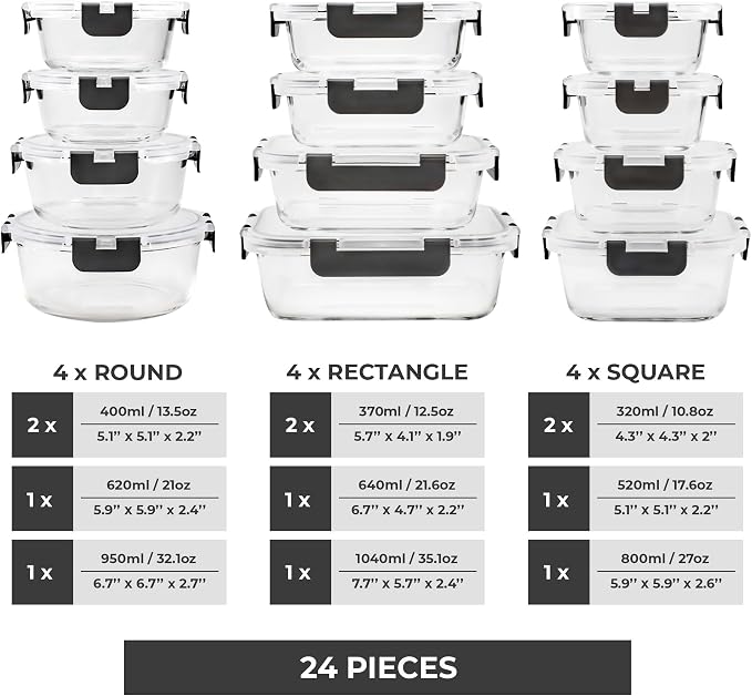Freshware Glass Storage Containers - Image 2