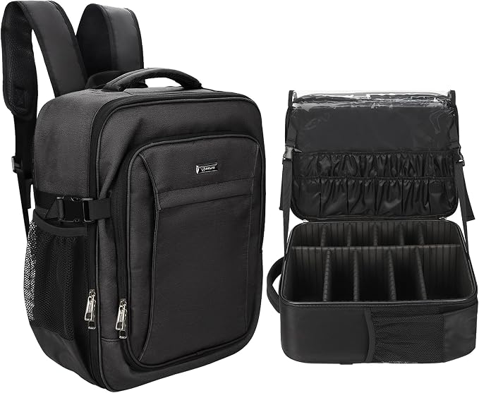 Relavel Makeup Backpack, Professional Travel Train Case Makeup Artist Kit Set by Relavel