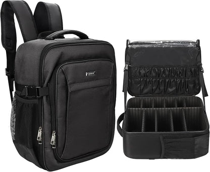 Relavel Makeup Backpack, Professional Travel Train Case Makeup Artist Kit Set by Relavel