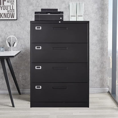 4 Drawer File Cabinet, Lateral Filing Cabinets - Image 2