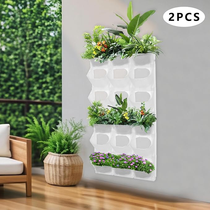 36-Pot Vertical Wall Planter, Modular Stackable Garden - Image 2