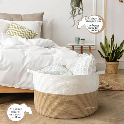 Storage Baskets for Organizing D22"H14" Large blanket basket laundry basket - Image 2