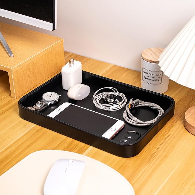 SANQIANWAN Faux Leather Valet Tray - Image 6