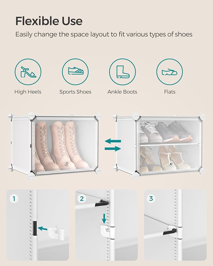 SONGMICS Shoe Rack Organizer, 12-Tier Shoe Storage Cabinet - Image 6