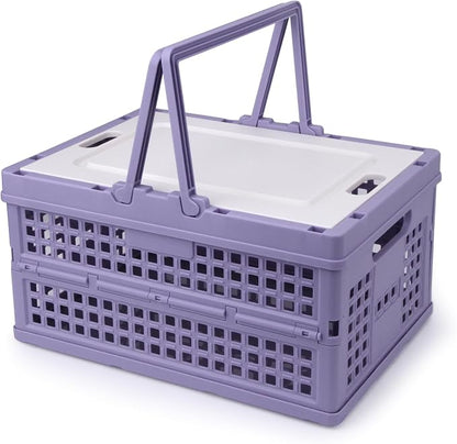 Collapsible Storage Crate, Foldable Plastic Basket by Vivikivi