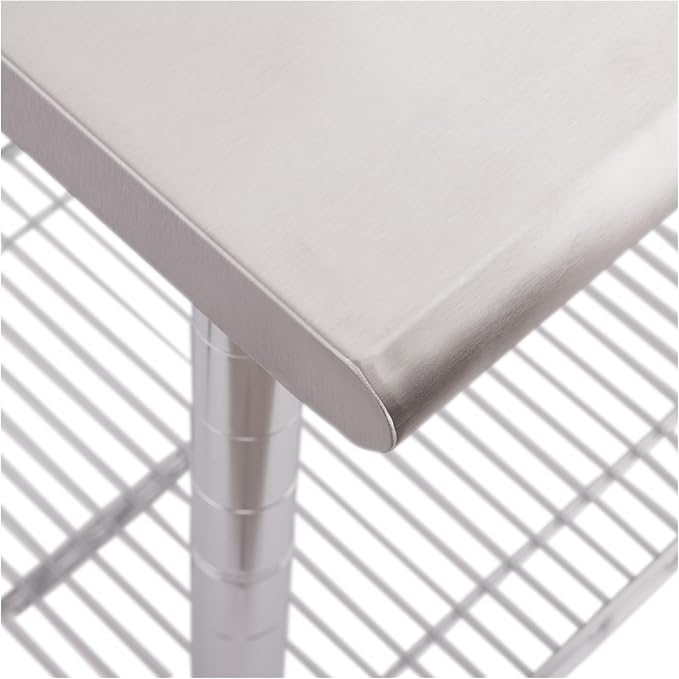 Seville Classics Commercial Work Table Island Utility Cart Prep Station - Image 5