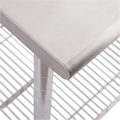 Seville Classics Commercial Work Table Island Utility Cart Prep Station - Image 5