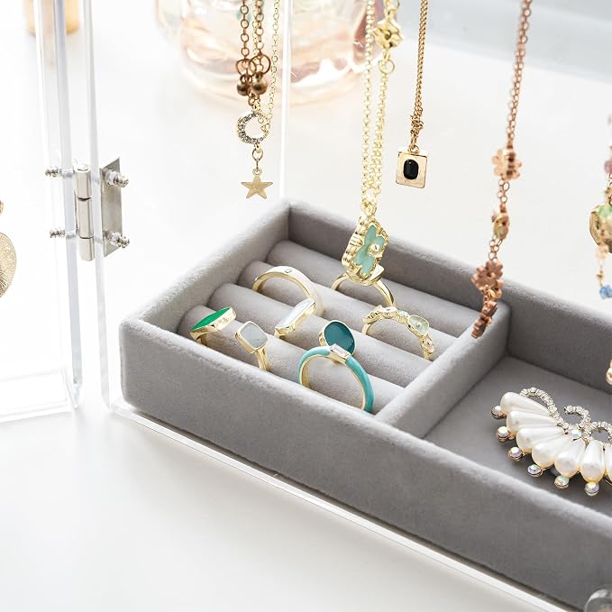 Lolalet Necklace Holder Organizer, Acrylic Jewelry Organizer - Image 6