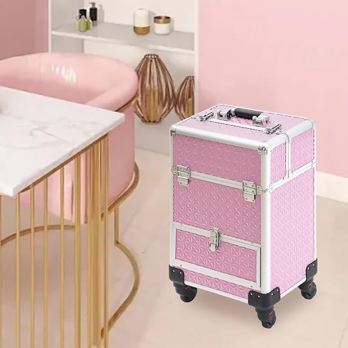 Professional Rolling Makeup Train Case - Image 7