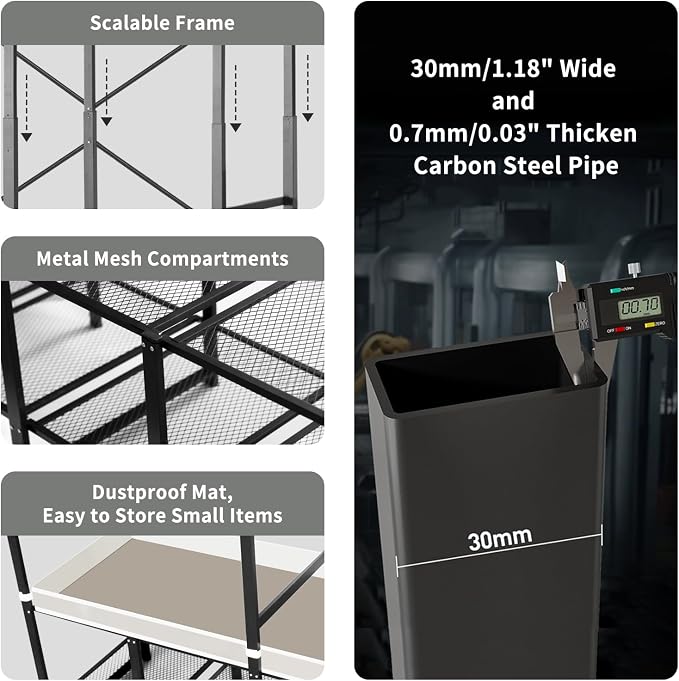 Portable Closet Rack Heavy-Duty Foldable Garment Racks - Image 5