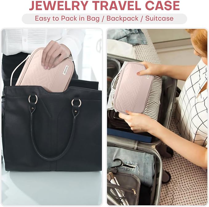 Jewelry Travel Case Organizer for Necklaces, Soft Sided - Image 5