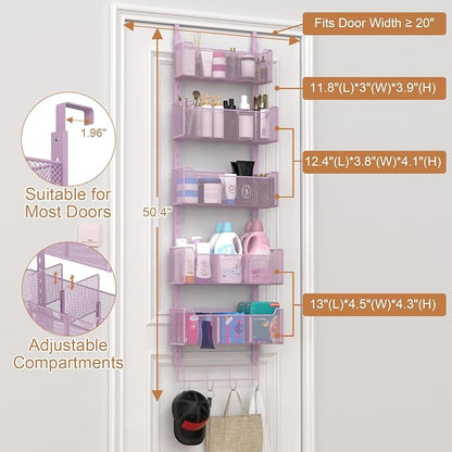 VyGrow Over The Door Organizer, Metal Door Organizer Hanging - Image 3