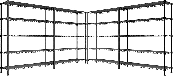 REIBII 70" W Storage Shelves Heavy Duty Load 1600LBS, Metal Shelving 5-Tier by REIBII