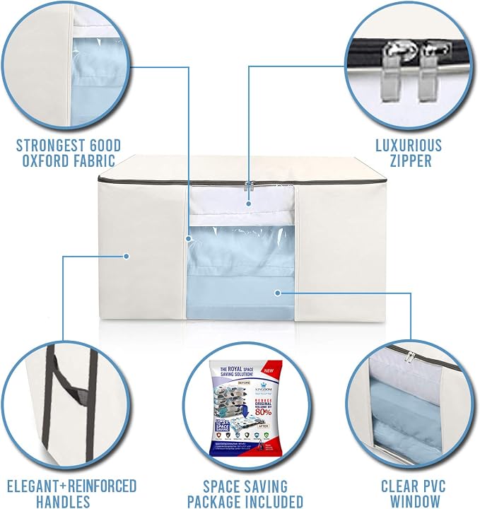Cube Vacuum Storage Bags, Space Saver Bags, Decorative Totes - Image 4