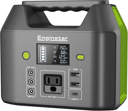 EnginStar Portable Power Station, 150W 155Wh Power Bank by ENGINSTAR