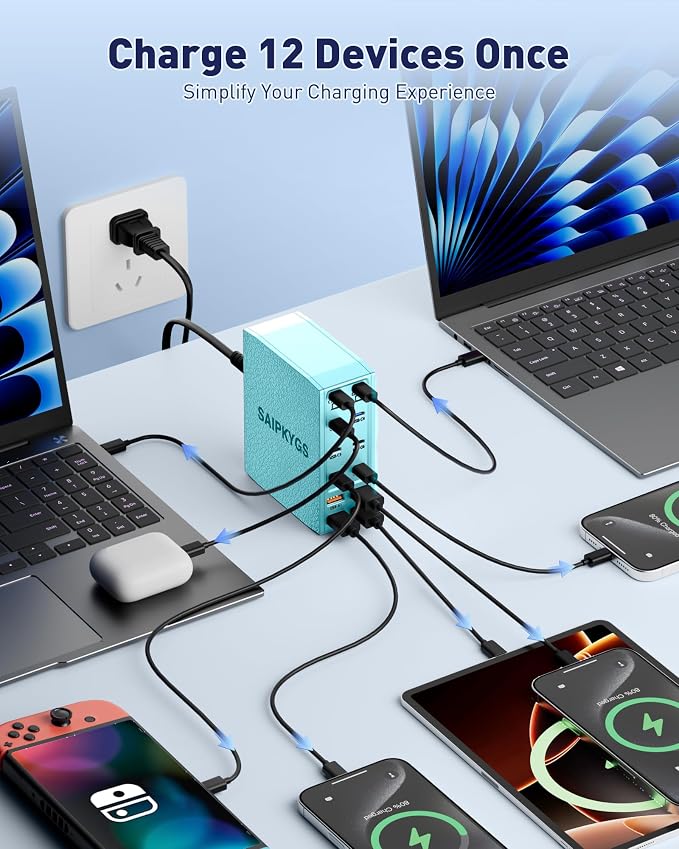 USB Charging Station, 12-Port USB C Charger Block - Image 4