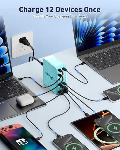 USB Charging Station, 12-Port USB C Charger Block - Image 4