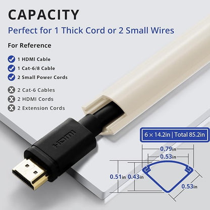 ZhiYo Corner Cable Hider for 1 Cord, Hide Wires on Wall Corner, Self-Adhesive - Image 5