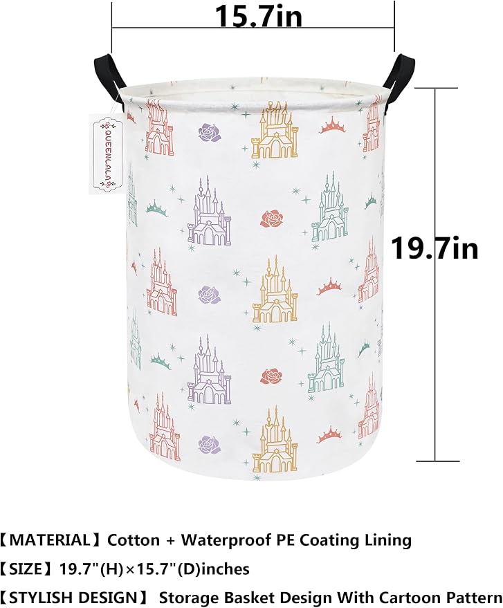 QUEENLALA Large Storage Basket, Laundry Hamper/Bathroom/Home Decor/Collapsible - Image 2
