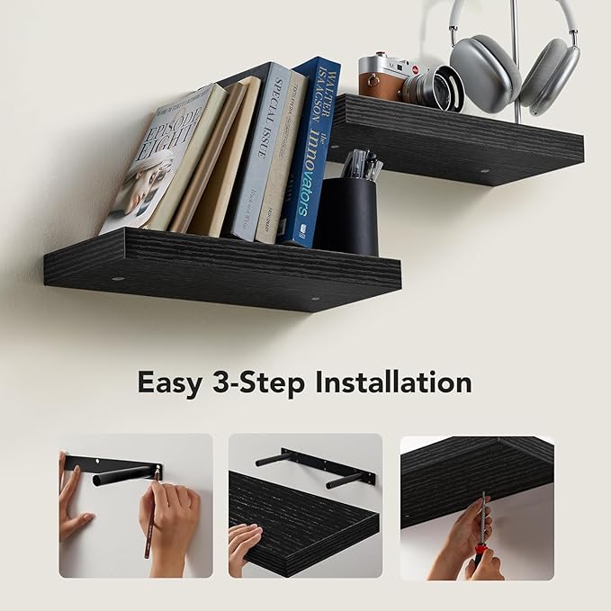 AMADA HOMEFURNISHING Floating Shelves Wall Mounted, 15 x 7 Inch Wall Shelves - Image 6