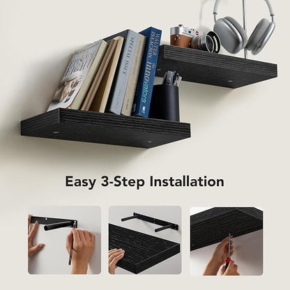 AMADA HOMEFURNISHING Floating Shelves Wall Mounted, 15 x 7 Inch Wall Shelves - Image 6