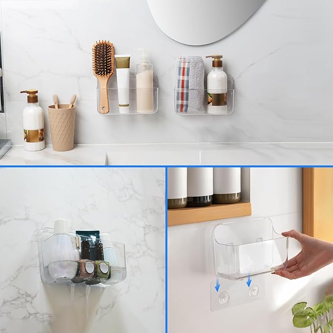 Diesisa Wall Mount Organizer, No Drilling Hang Adhesive Shelf, - Image 5