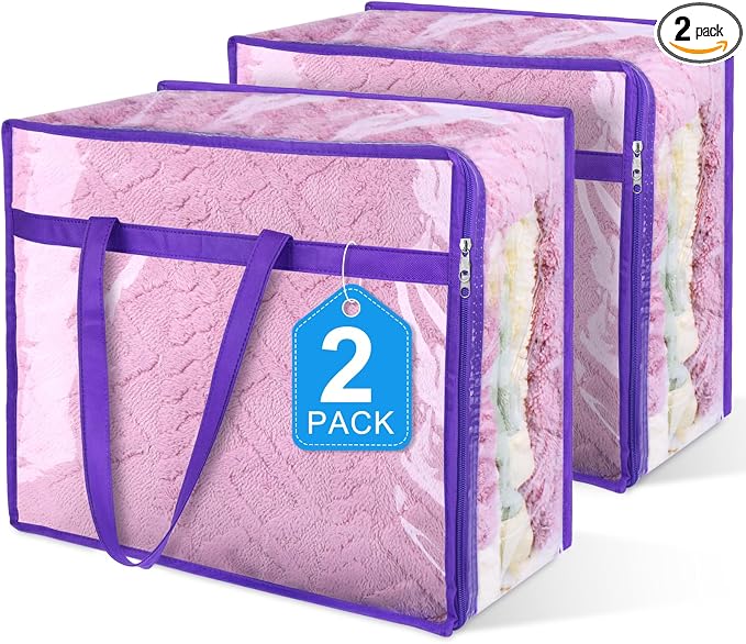 2 Pack Clear Zippered Storage Bags by BuddingJoy-BuildaJoyfulLifeforYou