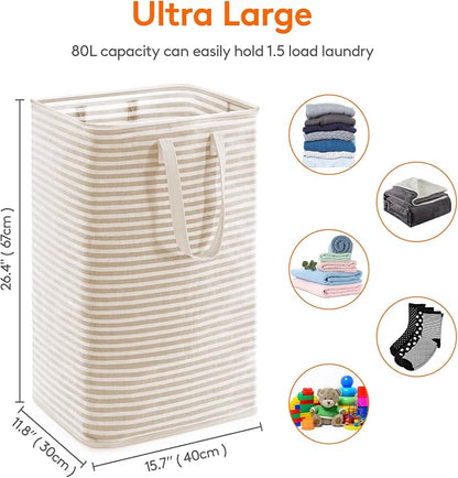 Lifewit 1 Pack Laundry Basket 80L Each, Collapsible Clothes Hamper - Image 3