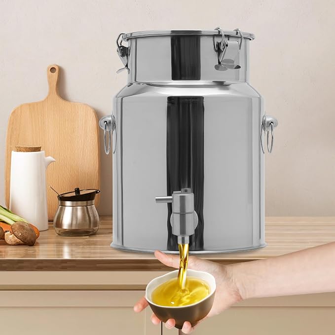 Beverage Dispenser & Stainless Steel Milk Can, 10L/2.64Gal 304 Stainless Steel - Image 4