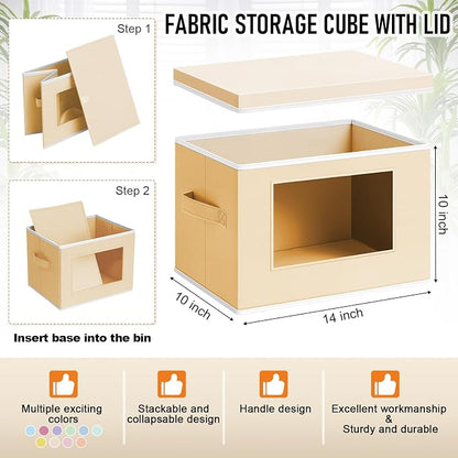 Threehoney 10 Pcs Fabric Storage Cubes - Image 3