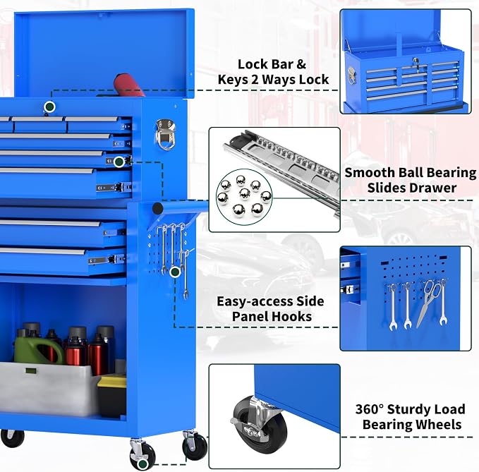 8-Drawer Heavy Duty Tool Chest - Image 4