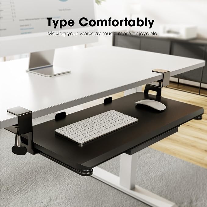 Fenge Keyboard Tray Under Desk, Pull Out Keyboard & Mouse Tray - Image 2