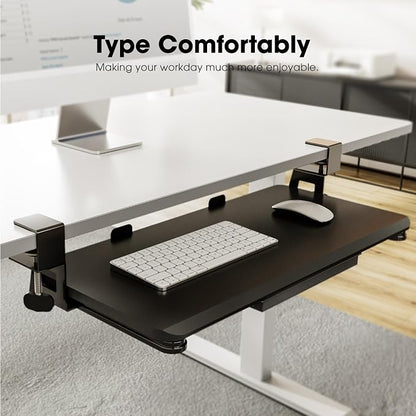 Fenge Keyboard Tray Under Desk, Pull Out Keyboard & Mouse Tray - Image 2