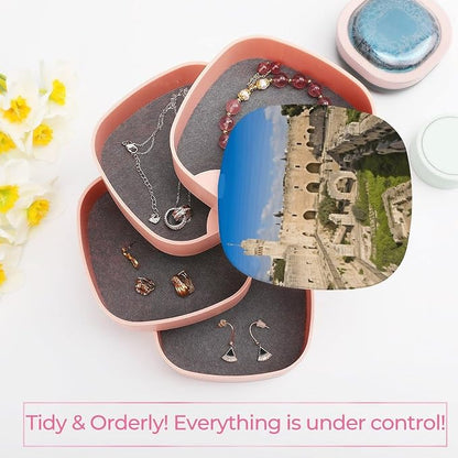 Israel at The Tower of David Rotating Jewelry Organizer Box 4-Layer 360° - Image 5