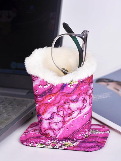 Baitaihem Eyeglasses Holder for Nightstand Soft Plush Lined Sunglasses Holder - Image 5