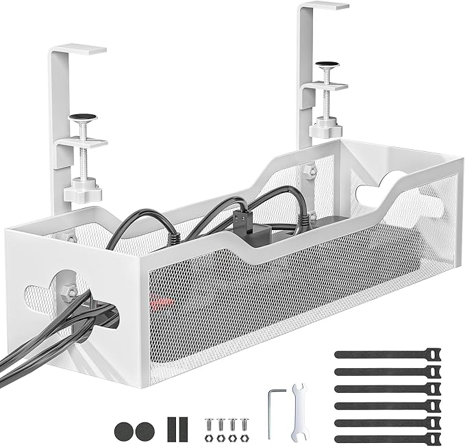 Under Desk Cable Management Tray White, Litwaro Cable Management Under Desk No by Litwaro