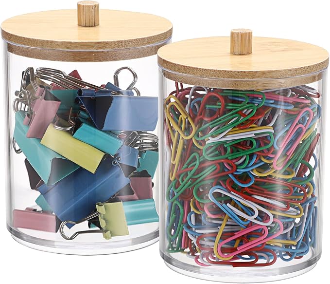 BTSKY 2 Pack Clear Paper Clip Holder by BTSKY