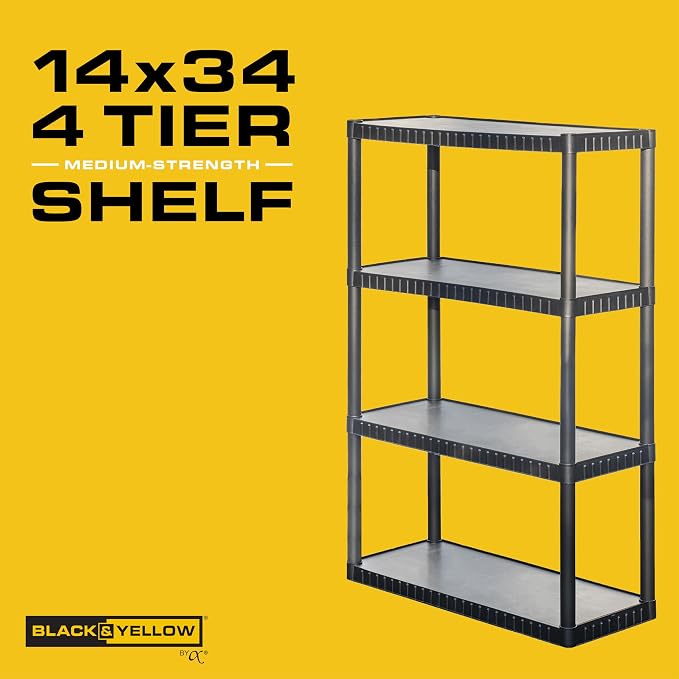 CENTREX CX 4-Tier Medium Duty Plastic Storage Shelves - Image 4