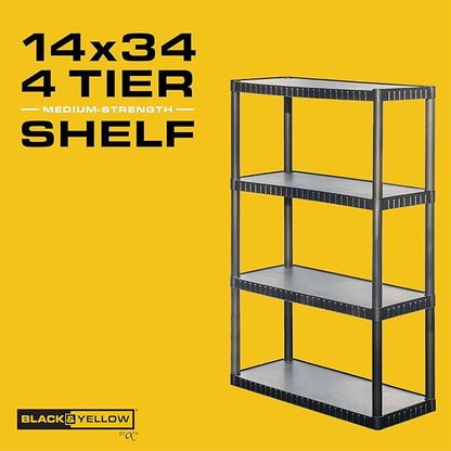 CENTREX CX 4-Tier Medium Duty Plastic Storage Shelves - Image 4