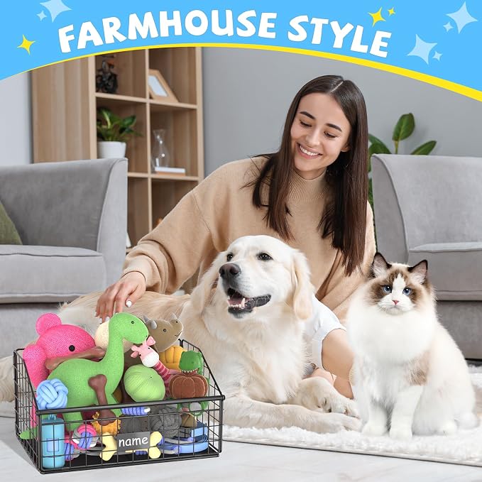 Kaiferty Indestructible Dog Toy basket, Small Toy Box - Image 6