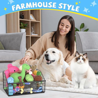 Kaiferty Indestructible Dog Toy basket, Small Toy Box - Image 6