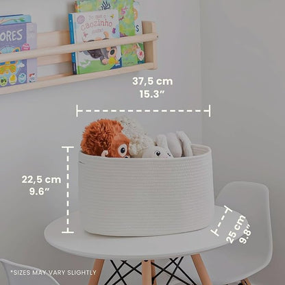 OrganiHaus Set of 3 Off-White Woven Storage Baskets - Image 2